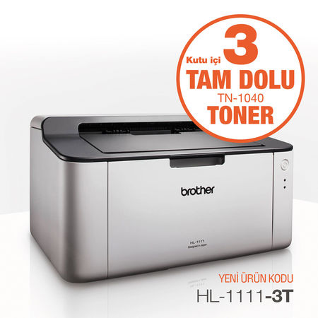 Brother HL-1111 Mono Laser Printer 3 Full Toner Gift - 2