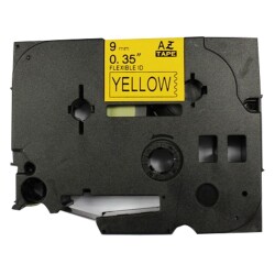 Brother P-Touch TZE-FX631 Black on Yellow Flexible Label 12mm x 8m - 2