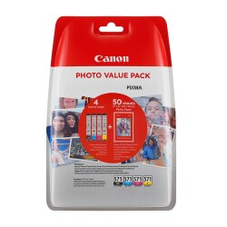 Canon CLI-571BK/C/M/Y Photo Value Pack Orijinal Mürekkep Kartuş Multipack - Canon