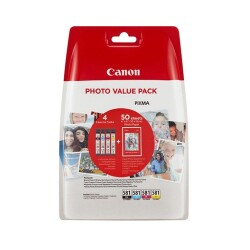 Canon CLI-581 C/M/Y/BK Original Ink Cartridge Multipack Photo Paper Gift - Canon