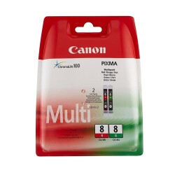 Canon CLI-8 R/G Kırmızı / Yeşil MultiPack Orijinal Mürekkep Kartuş - Canon