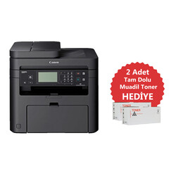 Canon I-Sensys MF237W Multifunctional Black and White Laser Printer + 2 Equivalent Toner Gift - Canon