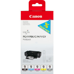 Canon PGI-9/1034B011 PBK/C/M/Y/GY Original Cartridge Advantage Package - Canon