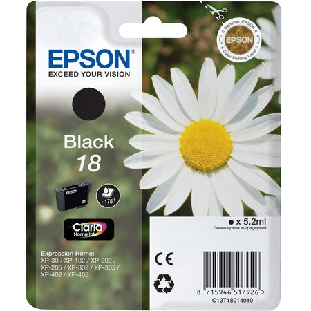 Epson 18-T1801-C13T18014020 Siyah Orijinal Kartuş - 1