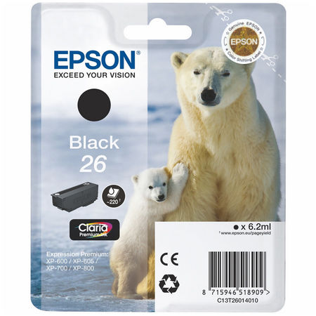 Epson 26-T2601-C13T26014020 Black Original Cartridge - 1