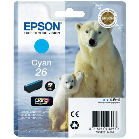 Epson 26-T2612-C13T26124020 Blue Original Cartridge - 1