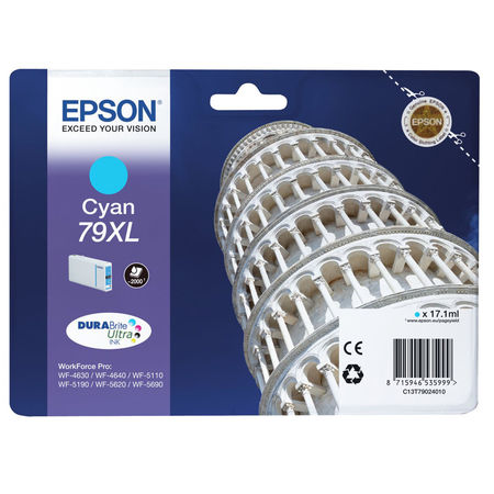 Epson 79XL-T7902-C13T79024010 Blue Original Cartridge High Capacity - 1