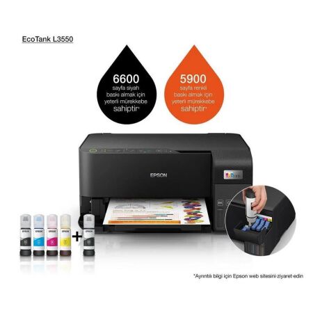 Epson Eco Tank L3550 Multifunction Printer with Ink Tank - 3