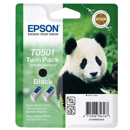 Epson T0501-C13T05014220 Black Original Cartridge 2Li Pack - 1