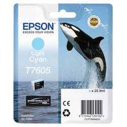 Epson T7605-C13T76054010 Açık Mavi Orijinal Kartuş - Epson