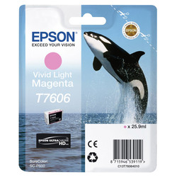 Epson T7606-C13T76064010 Açık Kırmızı Orijinal Kartuş - Epson