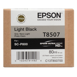 Epson T8507-C13T850700 Light Black Original Cartridge - Epson