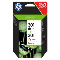 Hp 301-N9J72AE Original Black And Color Cartridge 2 Pack - Hp