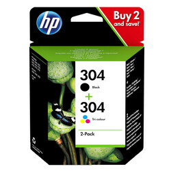 HP 304-3JB05AE Black and Color Original Ink Cartridge Set - Hp