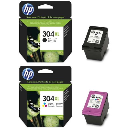Hp 304XL-N9K07AE-N9k08ae Renkli Siyah Orijinal Kartuş Yüksek Kapasiteli İkili Paket - 1