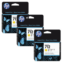 HP 712-3ED69A Yellow Original Cartridge 3 Pack - Hp