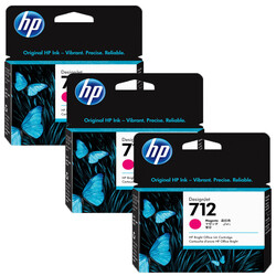 HP 712-3ED78A Red Original Cartridge 3 Pack - HP