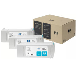 Hp 83-C5073A Blue Original Cartridge 3 Pack - Hp