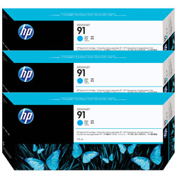 Hp 91-C9483A Blue Original Cartridge 3 Pack - Hp