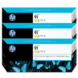 Hp 91-C9485A Yellow Original Cartridge 3 Pack - Hp