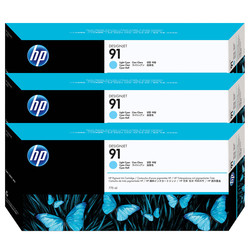 Hp 91-C9486A Light Blue Original Cartridge 3 Pack - Hp