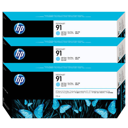 Hp 91-C9486A Light Blue Original Cartridge 3 Pack - 1