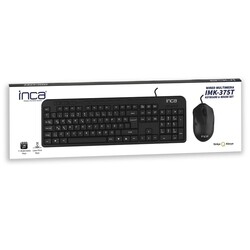 Inca IMK-375T USB Q Trk Optic Mouse Black Standard Keyboard - Mouse Set - INCA