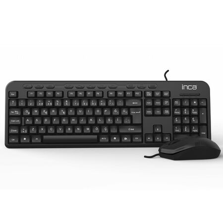 Inca IMK-375T USB Q Trk Optic Mouse Black Standard Keyboard - Mouse Set - 2