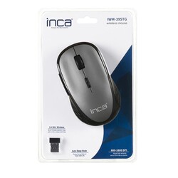 Inca IWM-395TG Gray Color Wireless 1600DPI Mouse - Inca