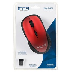 Inca IWM-395TK Red Color Wireless 1600DPI Mouse - Inca