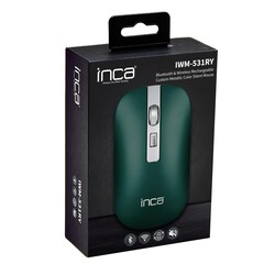 Inca IWM-531RY Bluetooth & Wireless Optical Metallic Green Mouse - Inca