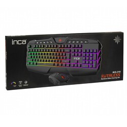 Inca Ruthless IKG-310 Rainbow Effect Gaming Keyboard + Mouse Set - INCA