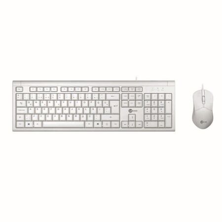 Lecoo CM101 USB Wired Turkish Q Keyboard & Mouse Set White - 1