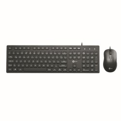 Lecoo CM102 USB Wired Turkish Q Keyboard & Mouse Set Black - 1