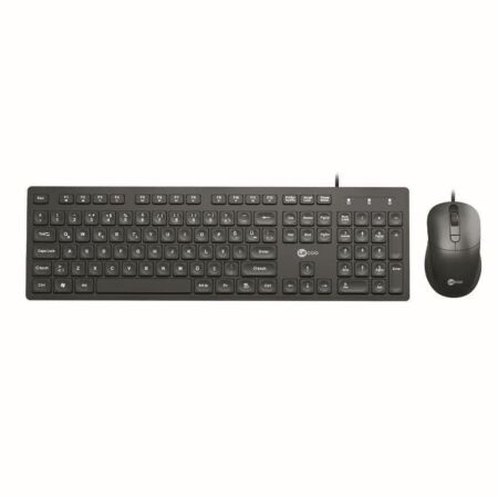 Lecoo CM102 USB Wired Turkish Q Keyboard & Mouse Set Black - 1