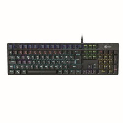 Lecoo KG1101 USB Wired Blue Switch RGB LED Illuminated Macro Key Gaming Mechanical Turkish Q Keyboard Black - Lenovo Lecoo