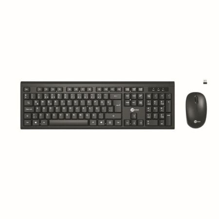 Lecoo KW200 Wireless Turkish Q Keyboard & Mouse Set Black - 1