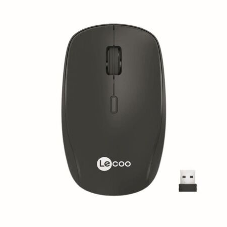 Lecoo WS203 Wireless 2400DPI 4 Keys Optical Mouse Black - 1