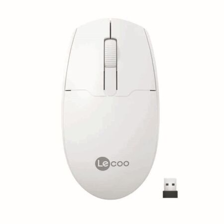 Lecoo WS204 Kablosuz 1200DPI 3 Tuşlu Optik Mouse Beyaz - 1