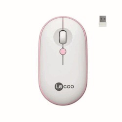 Lecoo WS212 Kablosuz 1600DPI 4 Tuşlu Optik Mouse Pembe Beyaz - Lenovo Lecoo