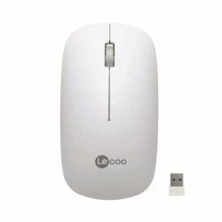 Lecoo WS214 Kablosuz 1200DPI 3 Tuşlu Optik Mouse Beyaz - 1