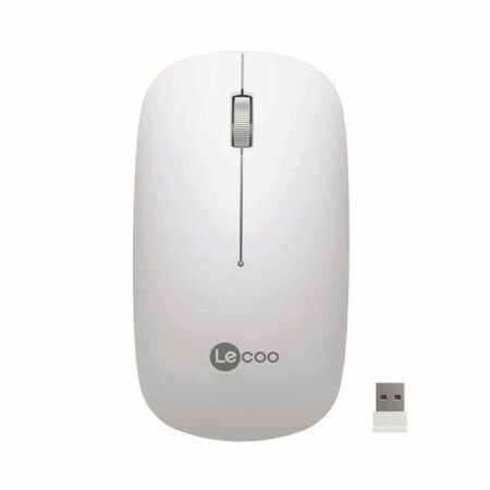 Lecoo WS214 Kablosuz 1200DPI 3 Tuşlu Optik Mouse Beyaz - 1