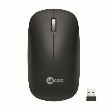 Lecoo WS214 Wireless 1200DPI 3 Keys Optical Mouse Black - 1