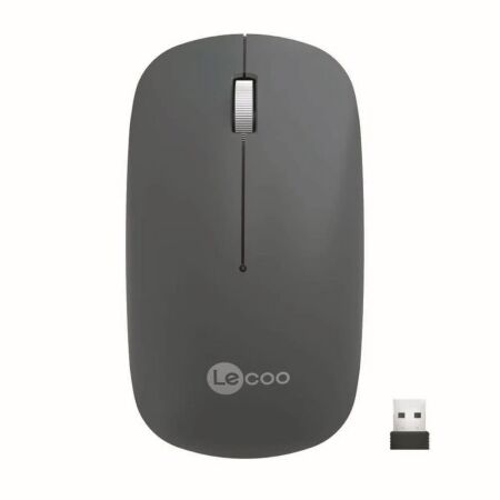 Lecoo WS214 Wireless 1200DPI 3 Keys Optical Mouse Gray - 1