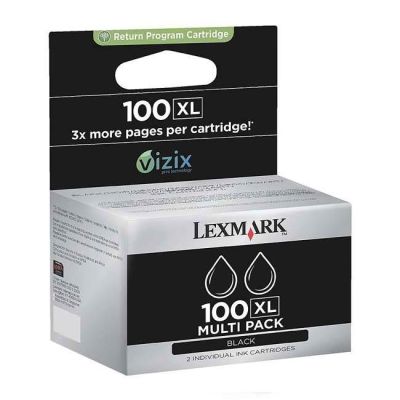 Lexmark 100XL-14N0848 Siyah Orjinal Kartuş Yüksek Kapasiteli 2li - 1