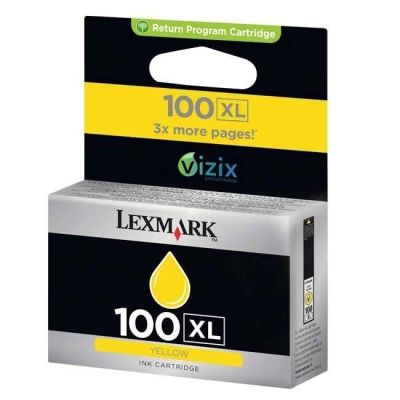 Lexmark 100XL-14N1071E Sarı Orjinal Kartuş Yüksek Kapasiteli - 1