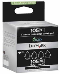 Lexmark 105XL-14N0845 Siyah Orjinal Kartuş 4lü Paketi - Lexmark