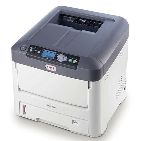 Oki Pro 7411WT 44205445 Neon Laser Printer with White Toner - 1